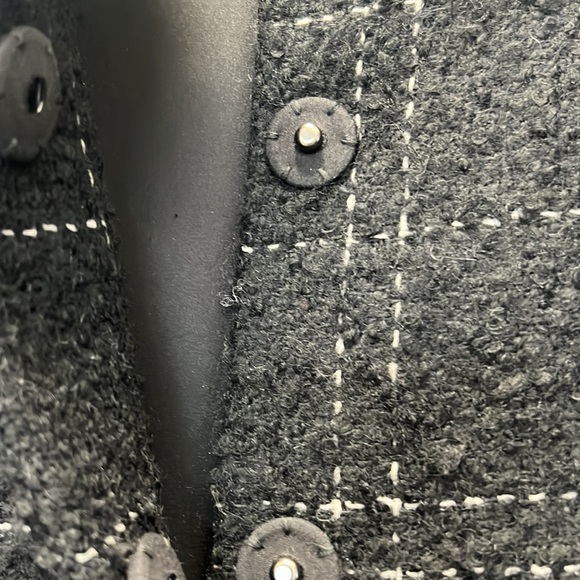 Alice and Olivia plaid Aline wool coat with jewel neckline - Picture 5 of 6